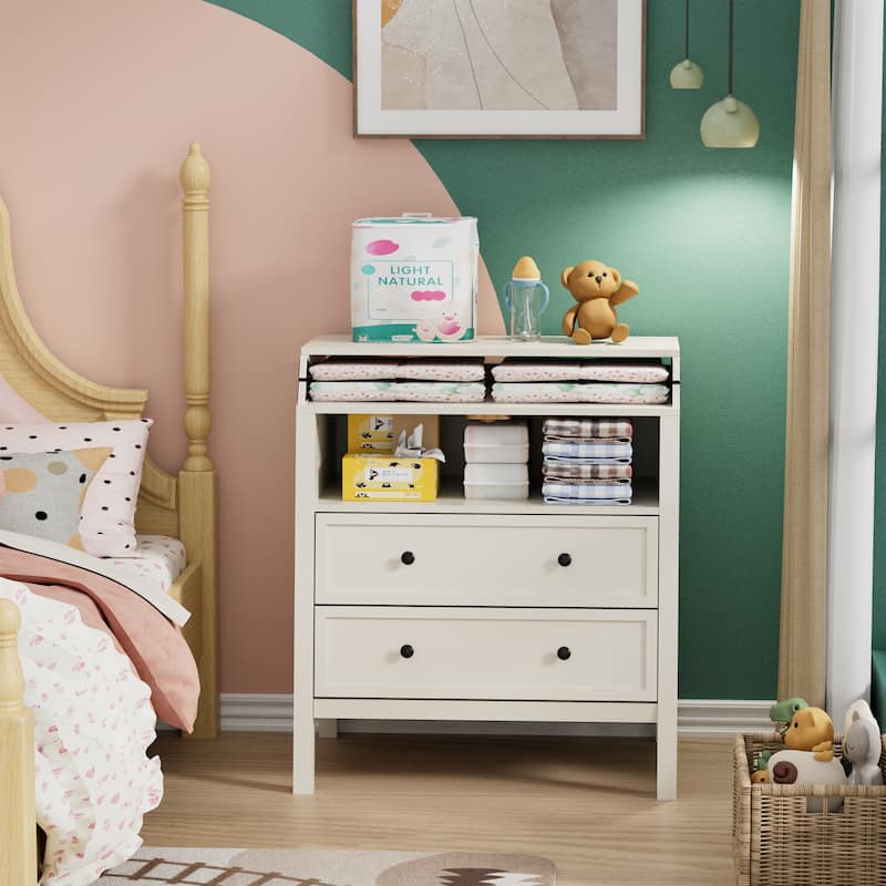 Baby Changing Table Multi-Functional 2 Drawer Dresser