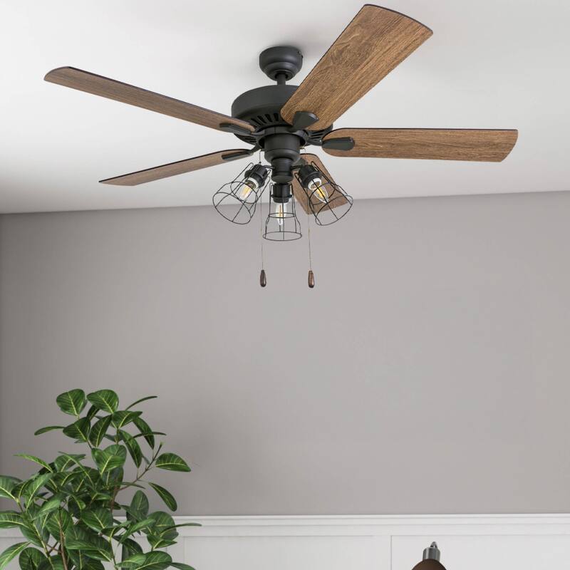 52" Prominence Home Inland Seas Bronze Industrial Style LED Ceiling Fan with Light, Remote Control