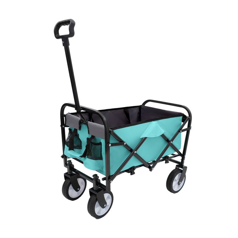 Foldable Wagon with Straps, Beach & Utility Cart, 225lb Capacity