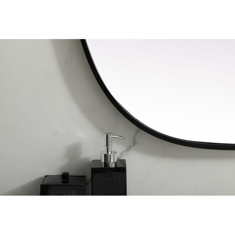 Indigo Home Metal Frame Oval Mirror 27x36 Inch