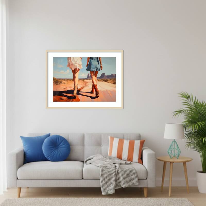 A Walk In the Desert by Andreas Magnusson Wood Framed Wall Art Print