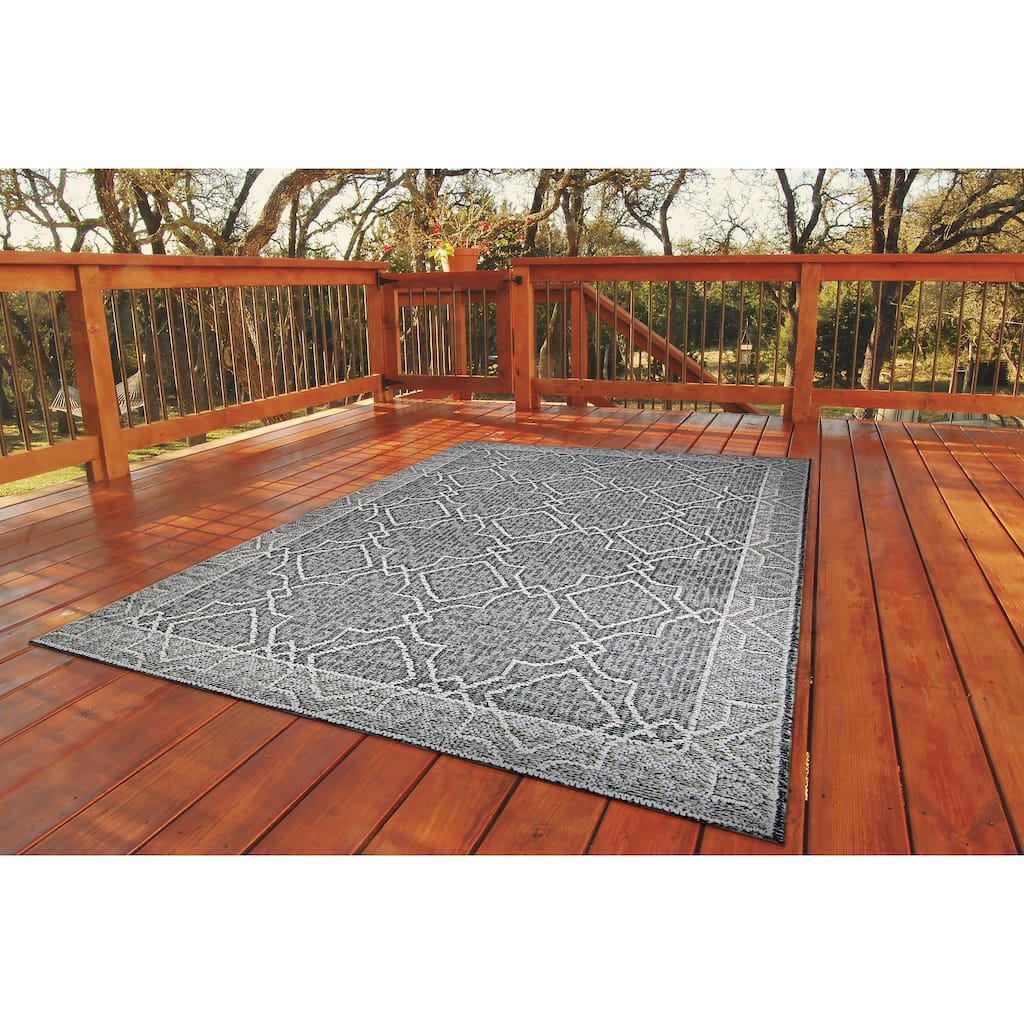 Fresque Alsatian Gray Indoor/Outdoor Area Rug