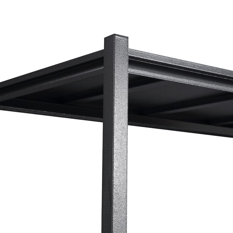 72'' 5-Tier Black Metal Shelves Pantry Organizer Storage