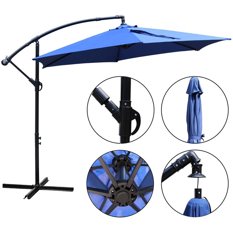 Maypex 10 Feet Cantilever Patio Umbrella, Offset Outdoor Umbrella
