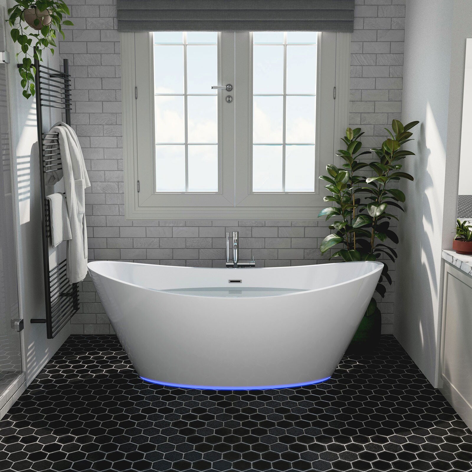Empava 67'' x 29.5'' Alcove / Tile In Acrylic Bathtub with Faucet