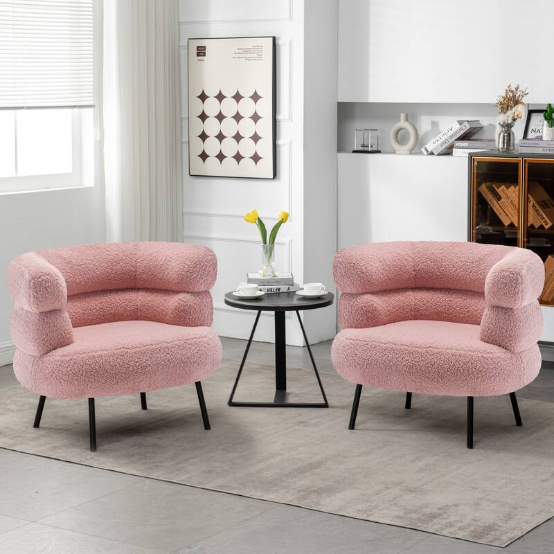 XINMICS Modern Accent Chair Upholstered Armchair for Living Room, Bedroom