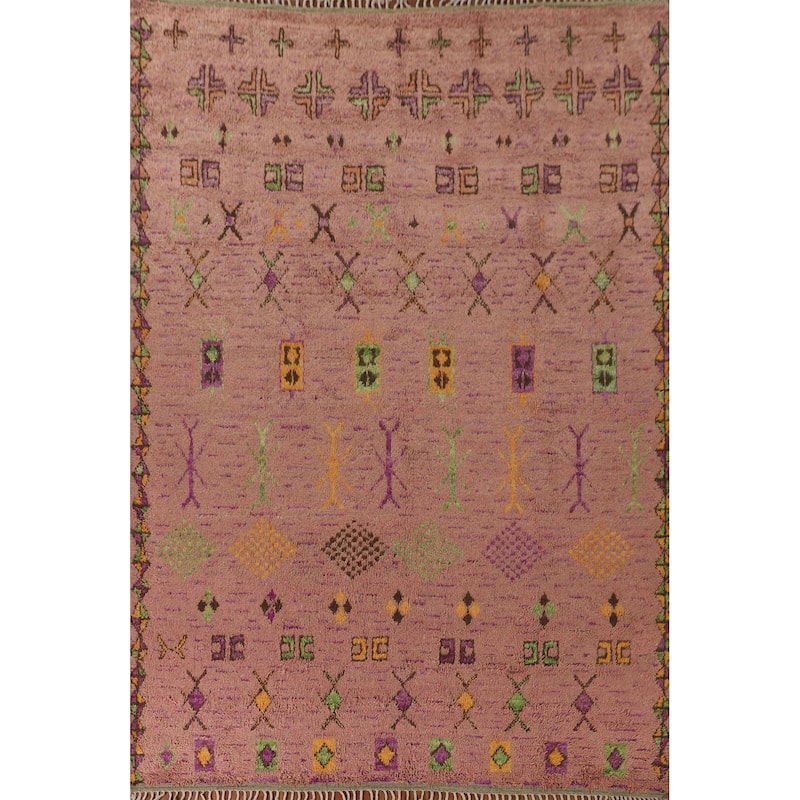 Tribal / Moroccan Area Rug Handmade Oriental Wool Carpet - 9'0" x 12'5"