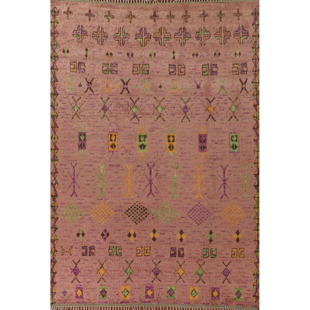 Tribal / Moroccan Area Rug Handmade Oriental Wool Carpet - 9'0" x 12'5"