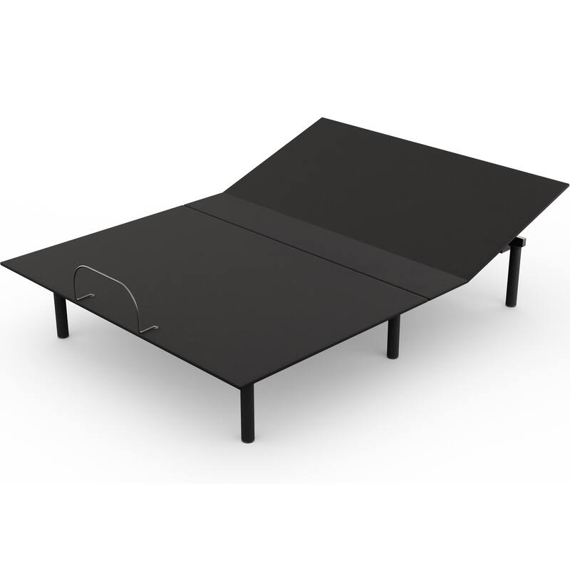 Queen Size Adjustable Platform Bed Base with Head Lift Adjustment and Foldable Design and Wired Remote