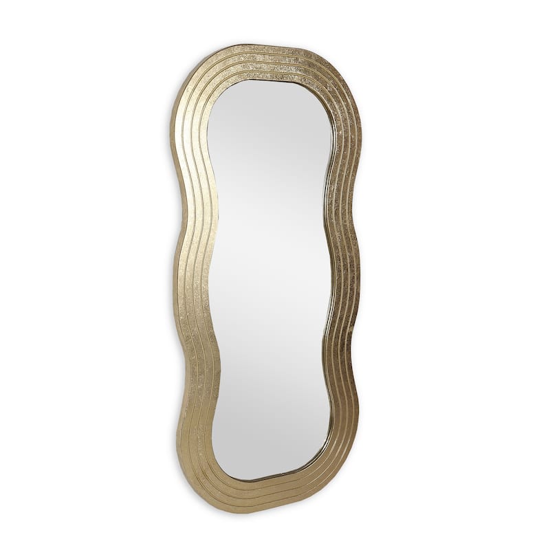 Vera Gold Wood Wall Mirror - 22" x 1.25" x 47"