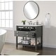 preview thumbnail 27 of 63, Monterey 37-inch Farmhouse Marble Solid Wood Bathroom Vanity