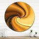preview thumbnail 8 of 7, Designart 'Brown Waves Curved Texture' Oversized Modern Wall CLock