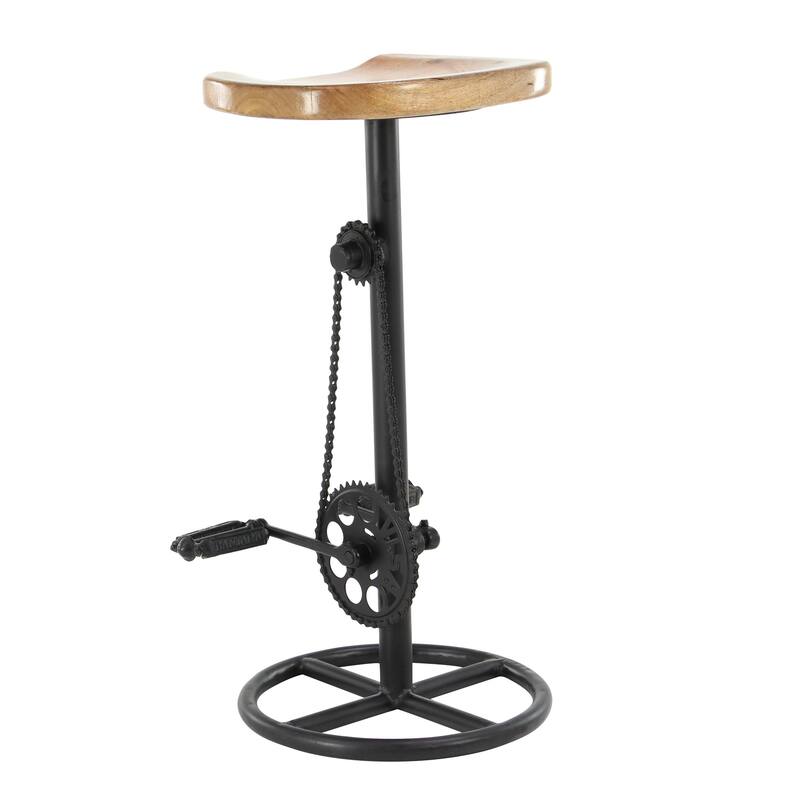 Metal Bike Counter Stool with Pedals - Brown - Roche River Decor