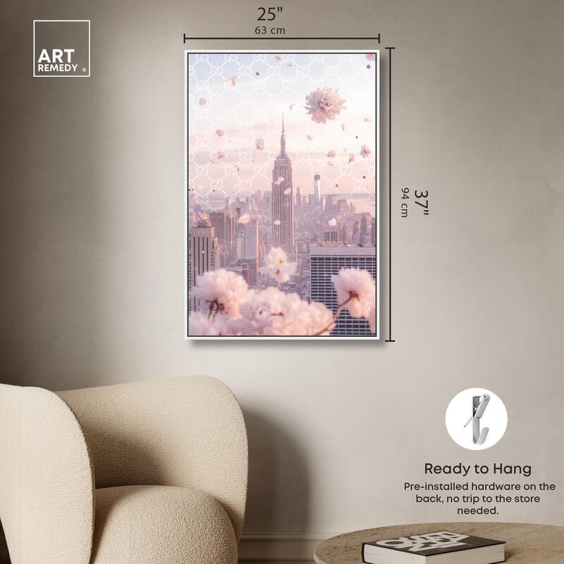 Raining Petals in NYC Canvas by Art Remedy