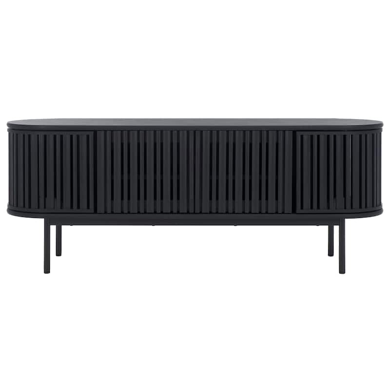 SAFAVIEH Enid 4-Door Media Stand Fits up to 65" Flatscreen TV - 60Wx15Dx23H