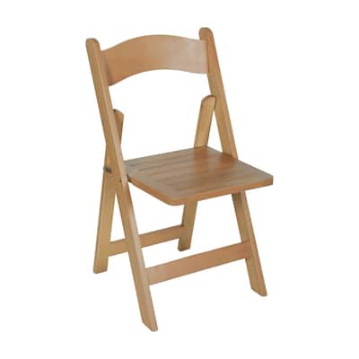 Commercial Grade Solid Wood Portable Folding Dining Chair - 17.5"W x 18"D x 31.25"H