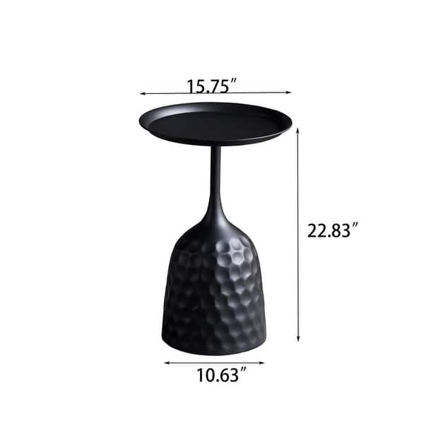 Modern Round Black Dining Table with Metal Base - Bed Bath & Beyond ...