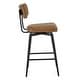 preview thumbnail 24 of 26, Elise Counter Height Swivel Bar Stool Chairs Set of 2 with Metal Frame