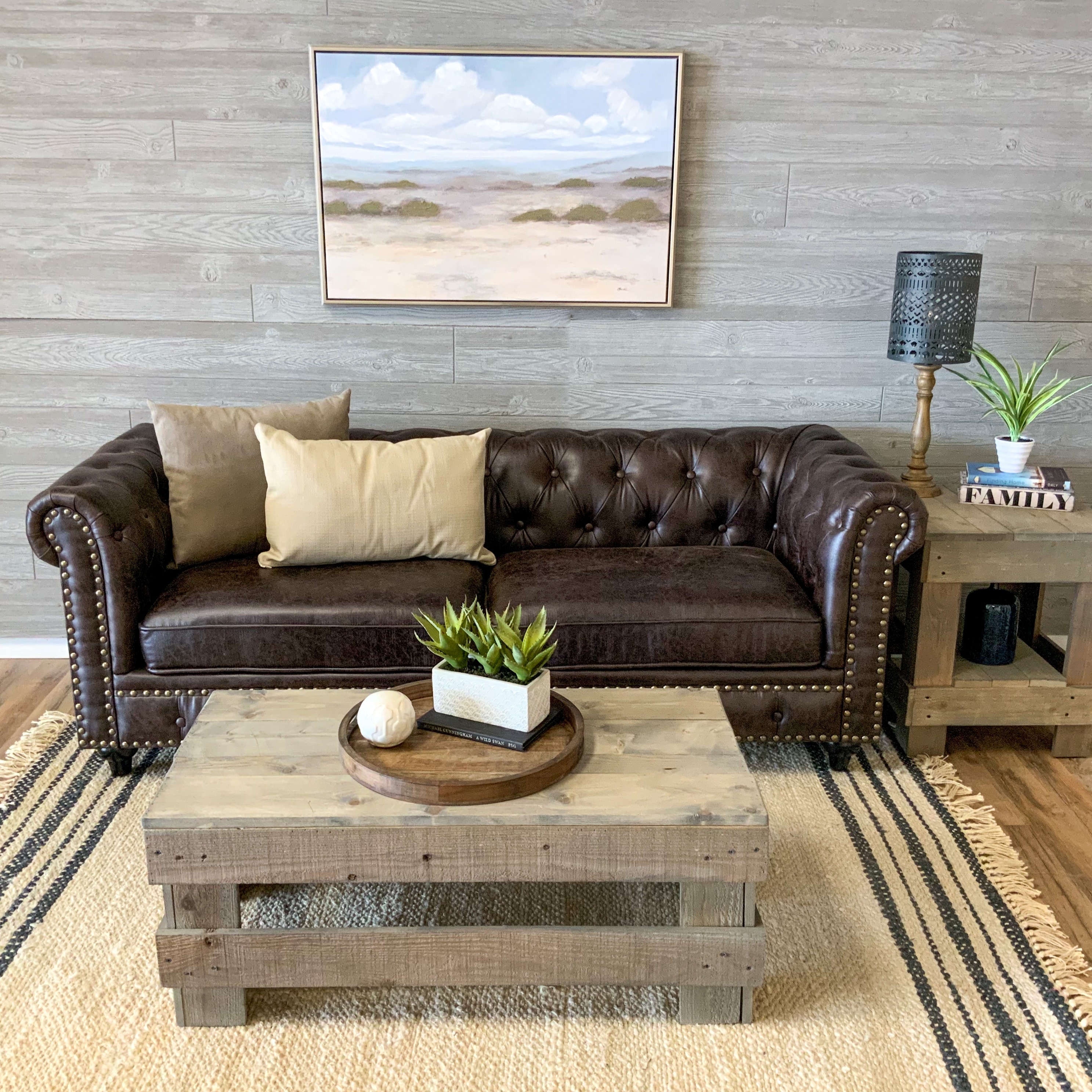 Landmark pine cheap wood coffee table