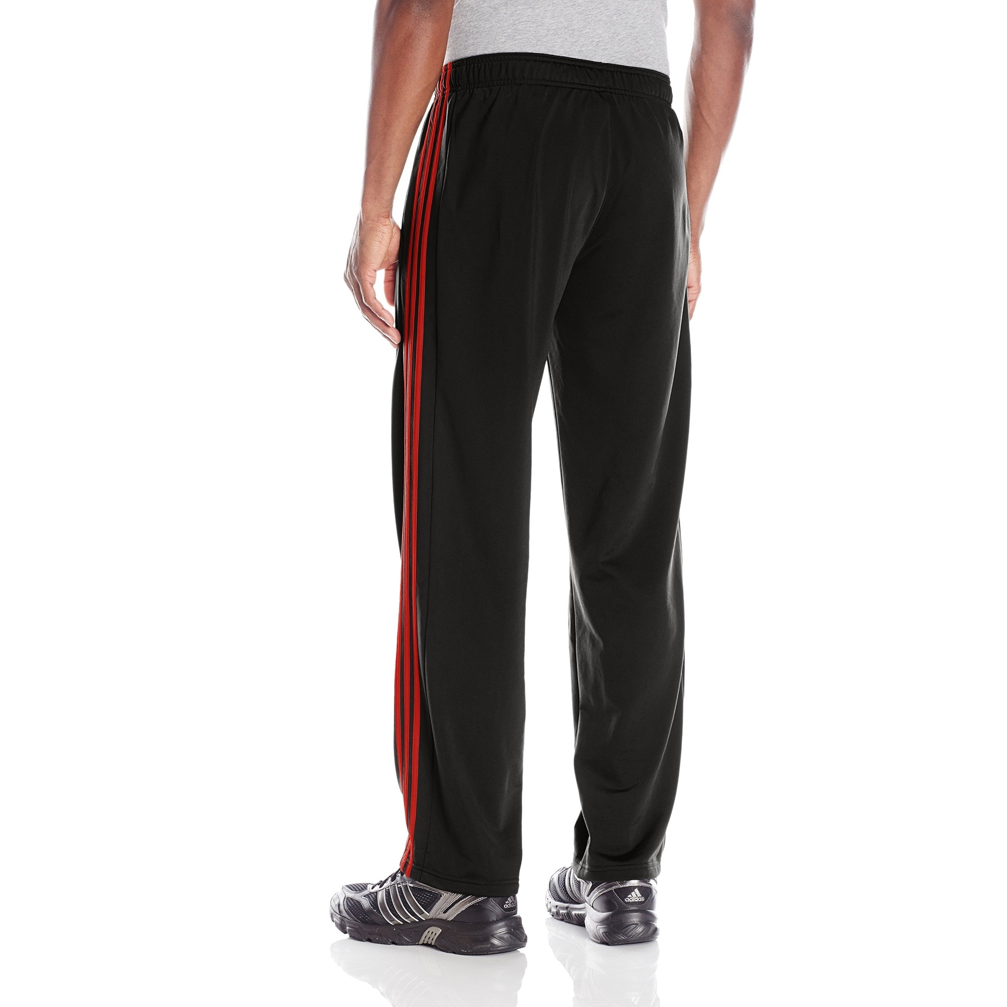 adidas black pants with red stripes