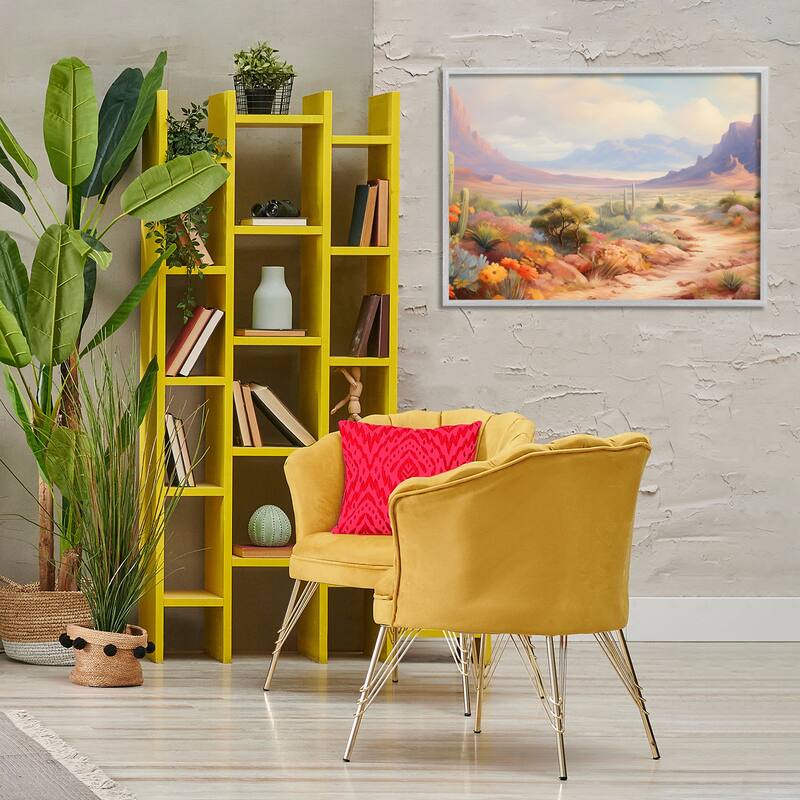Stupell Flower Lined Desert Path Framed Giclee Art Design By Franklyn Gregory