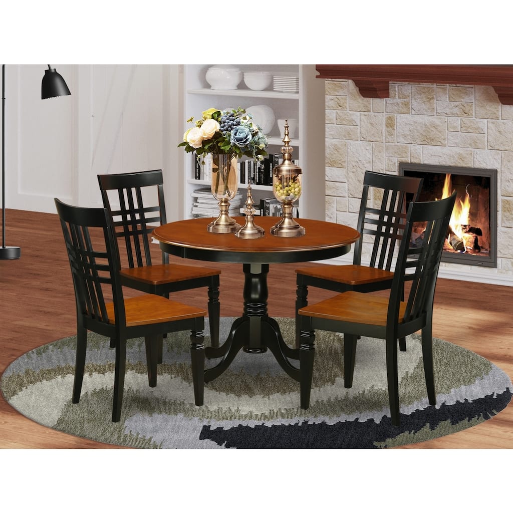 Medieval Dinette Set - Round Table & 4 Chairs - Kitchen Dining Room Furniture
