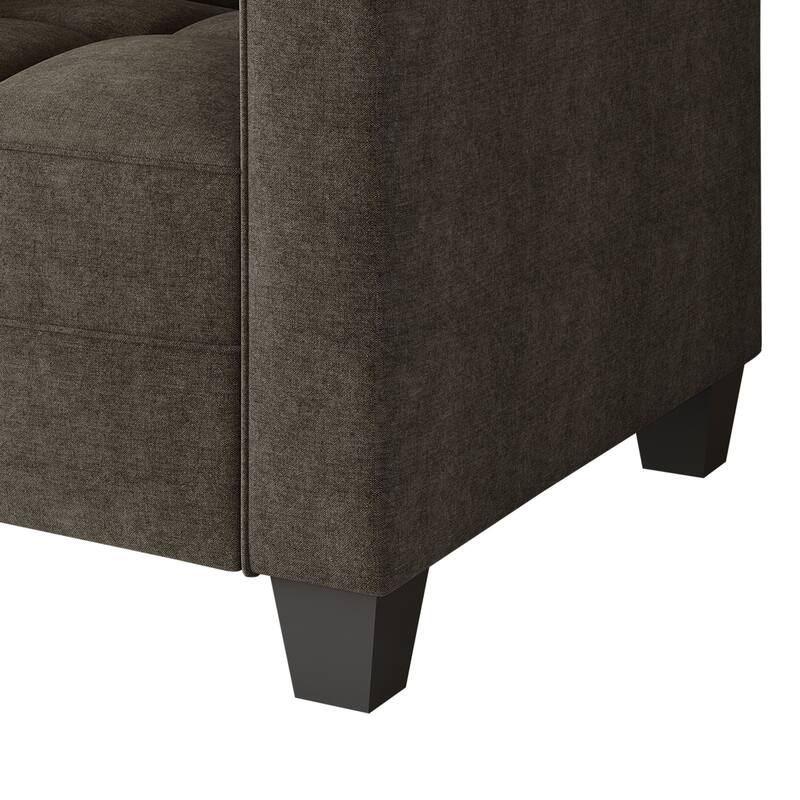 CraftPorch Chic Modern Linen Upholstered Loveseat