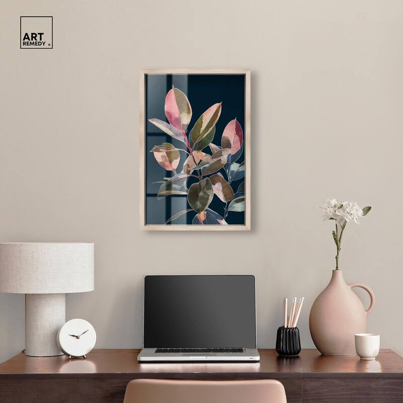 Fuchsia Frond I Shadowbox by Art Remedy
