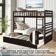 preview thumbnail 15 of 24, Pine Wood Twin Bunk Beds for Kids with Safety Rail and Movable Trundle Bed