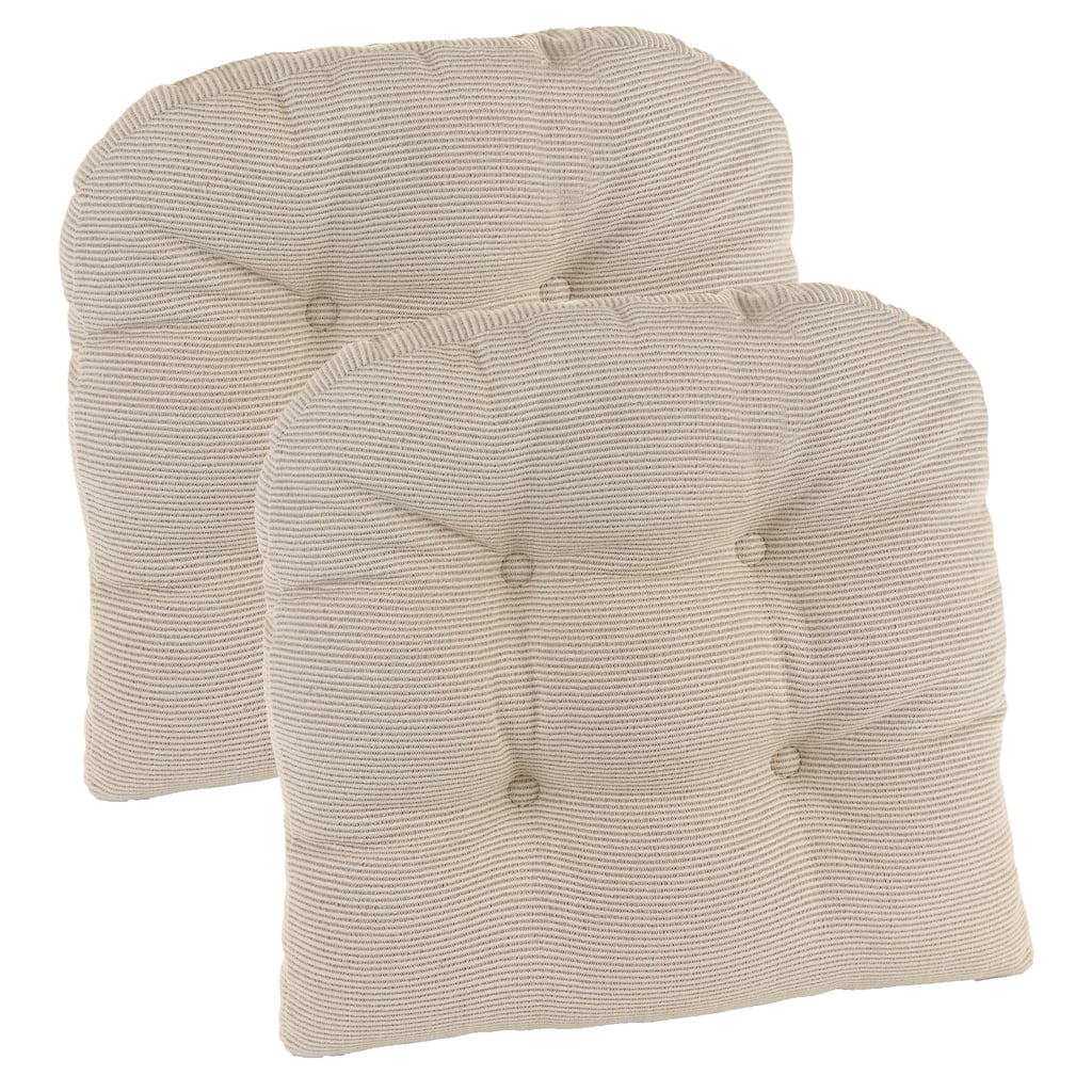 Gripper Non-Slip 15" x 15" Saturn Tufted Universal Chair Cushions (Set of 2)