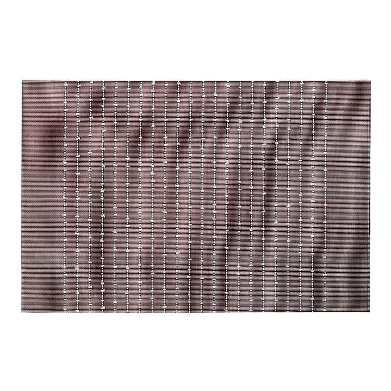 Vinyl Cotton Placemat Pinstripe Red - Set of 12
