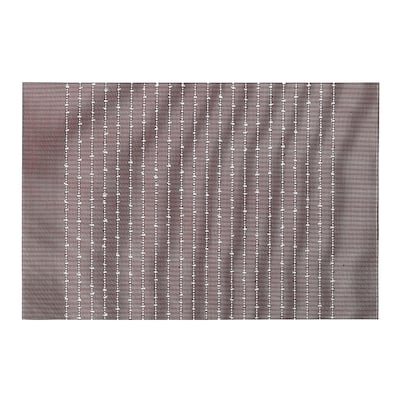 Vinyl Cotton Placemat Pinstripe Red - Set of 12