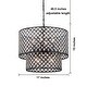 Antique Black 8-light Double Round Crystal Chandelier - Thumbnail 2