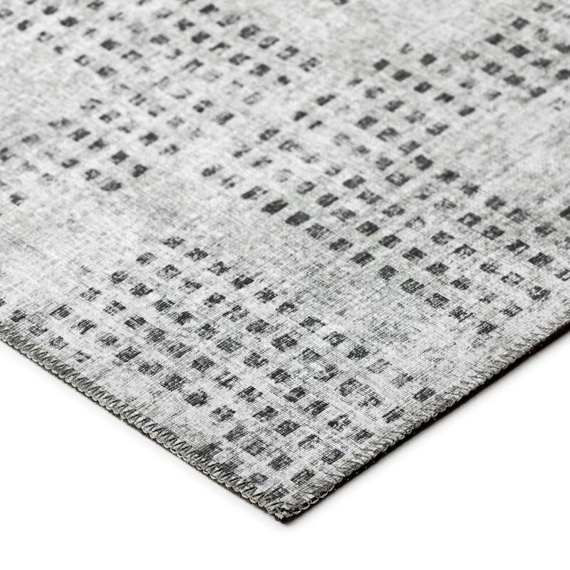 Indoor/ Outdoor Eleanor Modern Houndstooth Washable Rug