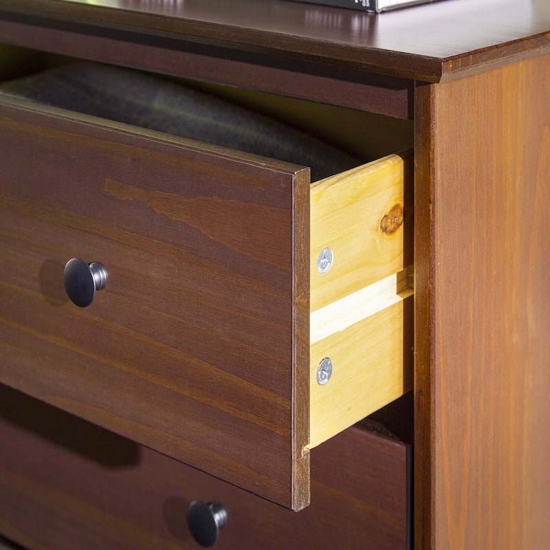 Walker Edison Bullrushes 4-drawer Solid Wood Chest