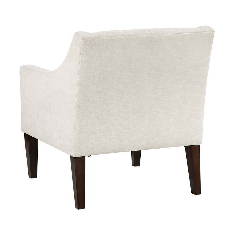 Laertes 26" Textured Fabric Accent Chair - Button-Tufted Chair Back