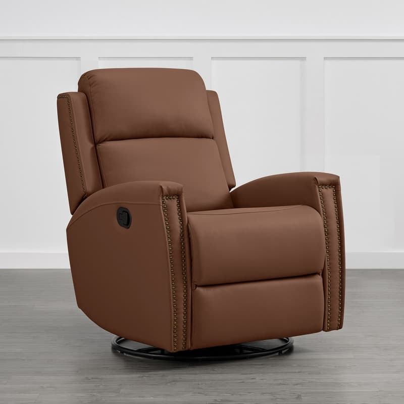 Jerome Swivel Glider Recliner Nursery Chair Manual Push Back Recliner