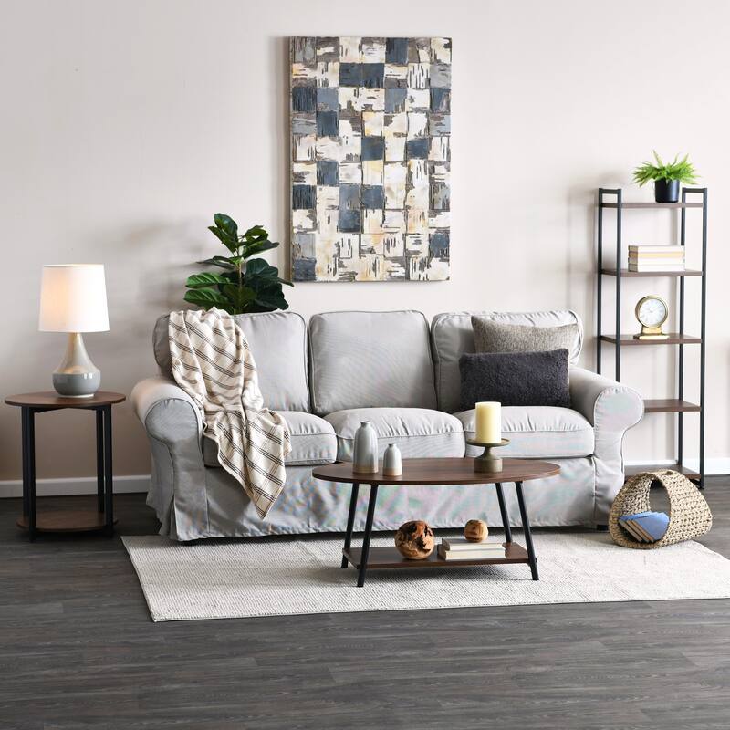 Jamestown Side End Table with Storage Shelf
