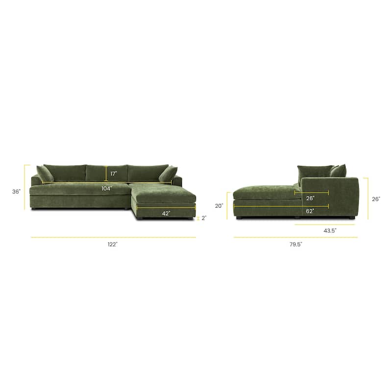 Poly & Bark Milo Left-facing Sleeper Sectional