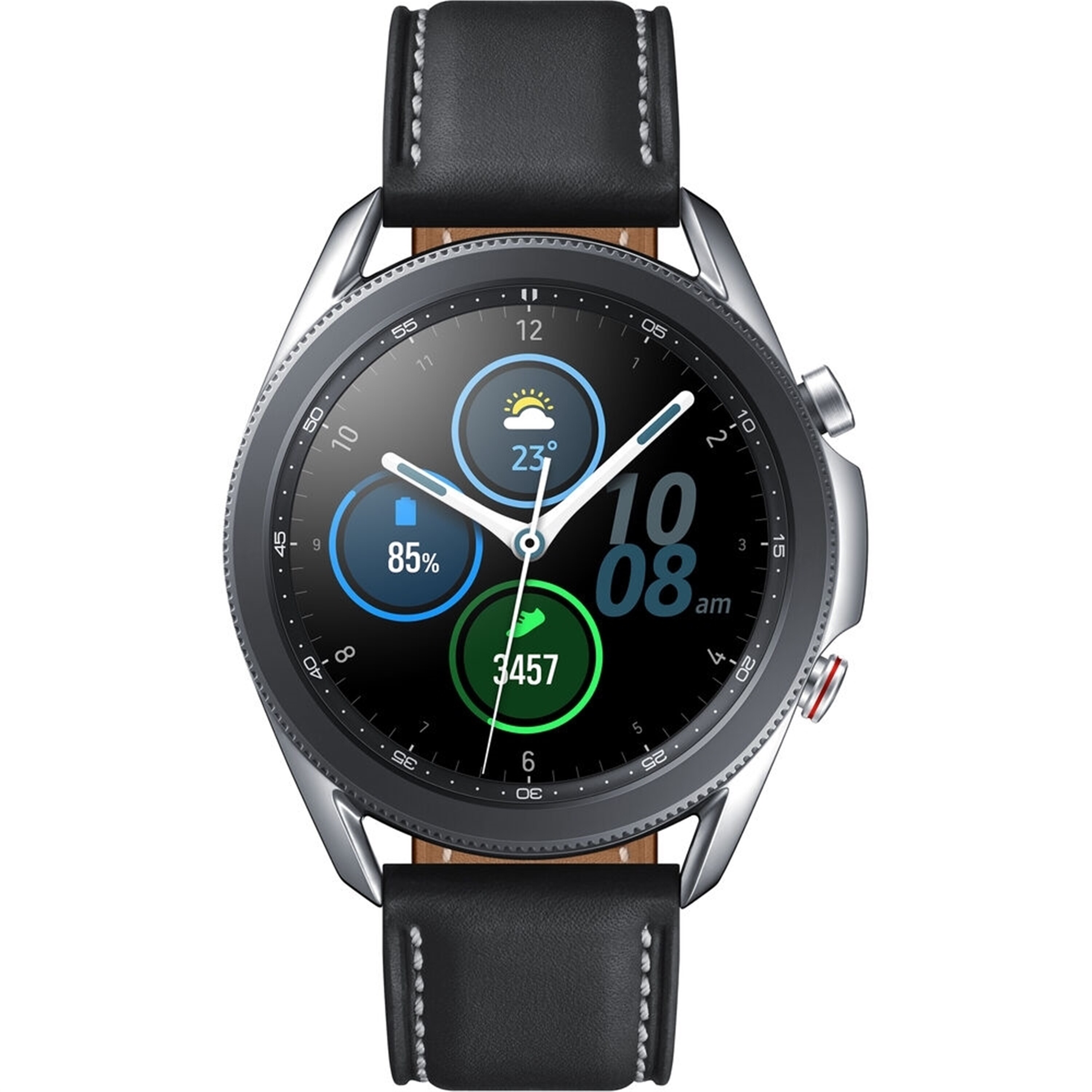 Samsung Galaxy Watch3 GPS Smartwatch 45mm, Mystic Silver (Refurbished)