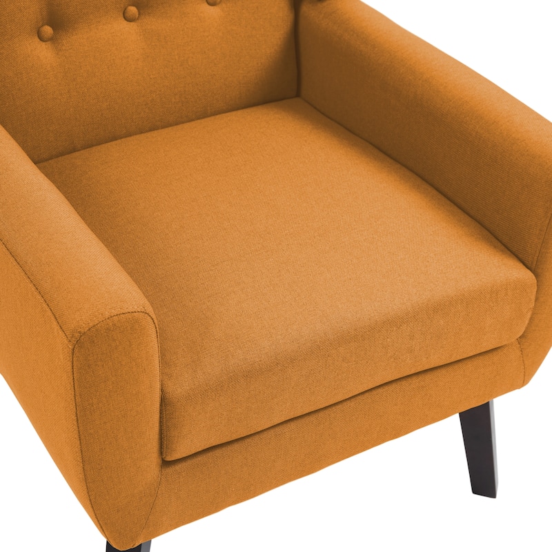 Cotton/ Linen Look Fabric Modern Accent Chair Armchair