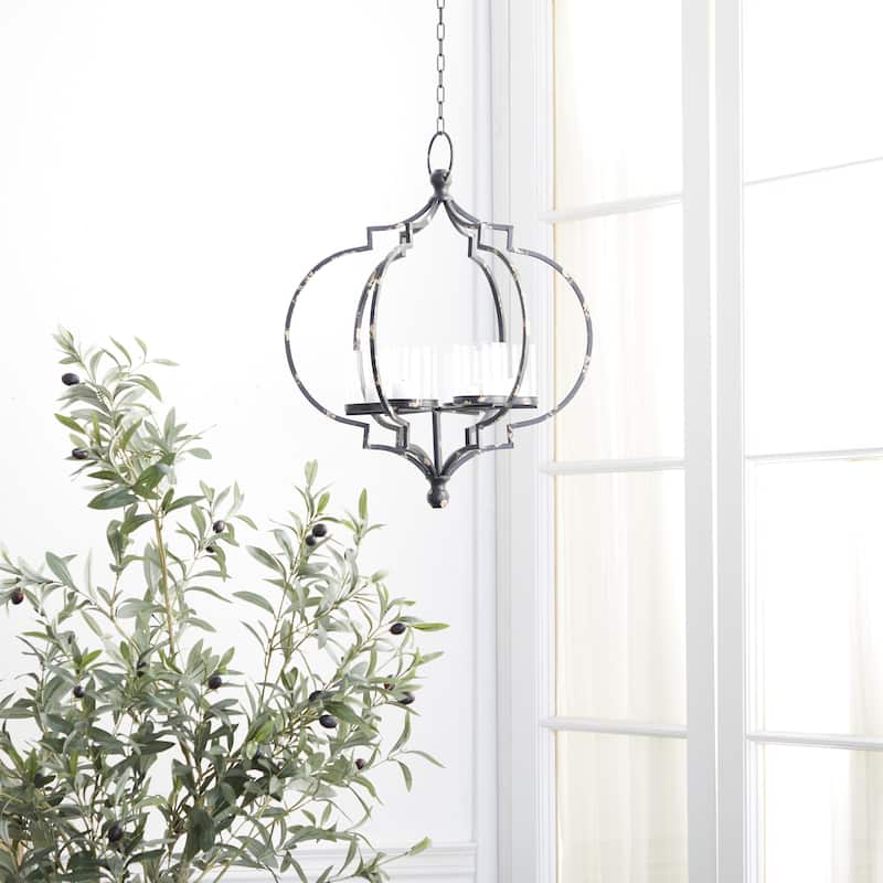 Metal Candelabra - White. Black - Roche River Decor