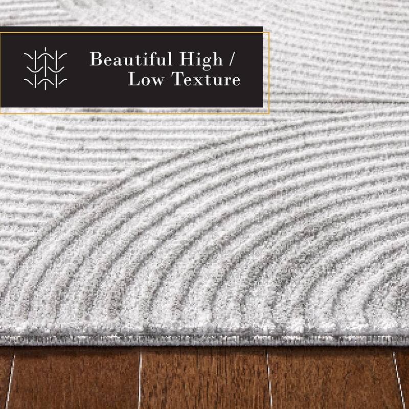 TOWN & COUNTRY LUXE Maya Soft Arches Neutral Indoor Area Rug with High-Low Texture