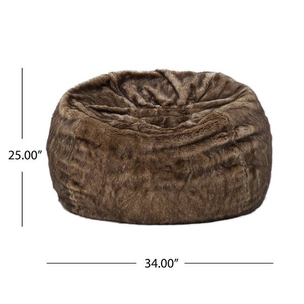 Marilyn Glam 3 Foot Faux Fur Bean Bag Chair by Christopher Knight Home