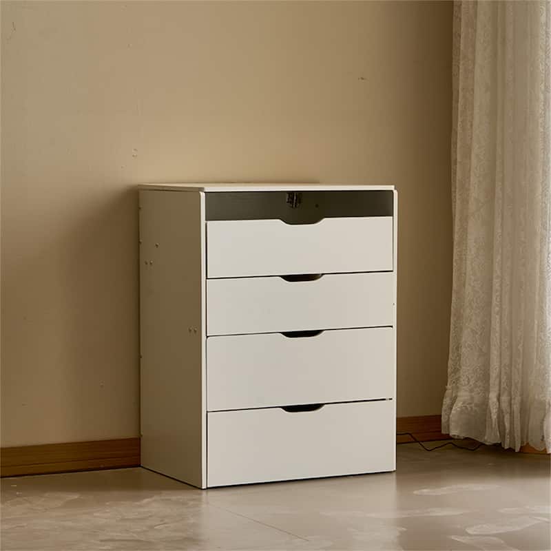 3-in-1 Small Vanity Desk with 3-color Lighting Mirror, Visible Glass Tabletop and Storage Bench