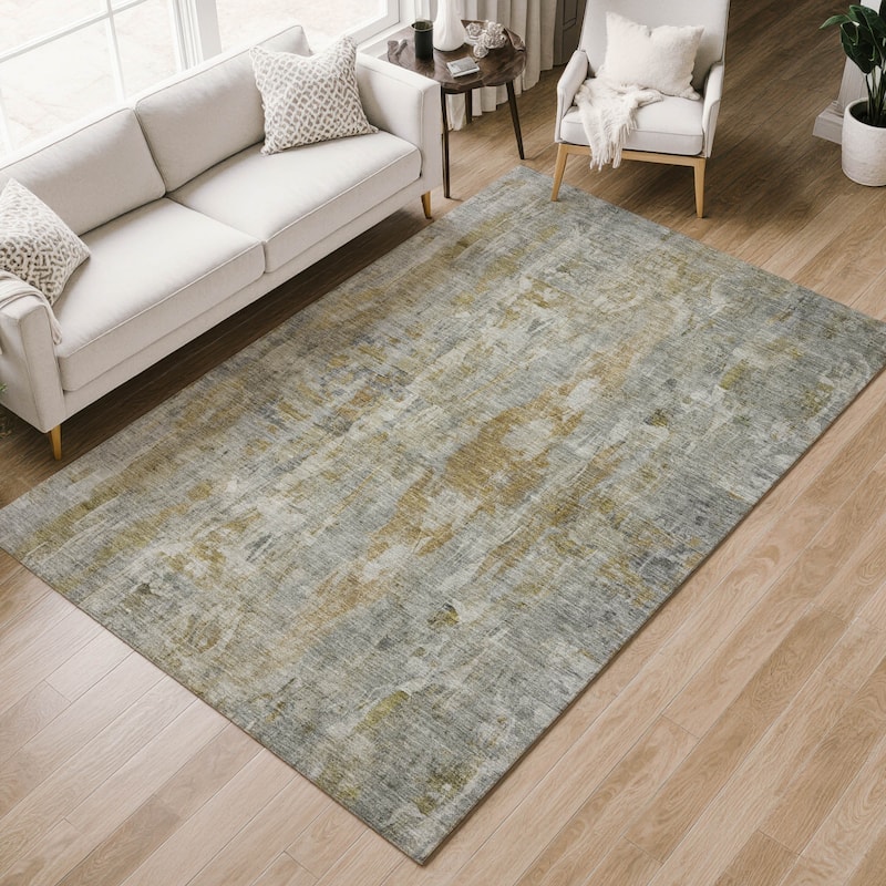 Machine Washable Indoor/ Outdoor Muted Ombre Chantille Rug