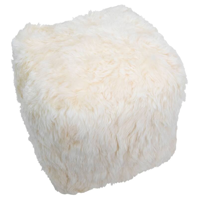 Sheila Sheep Fur Upholstered Pouf