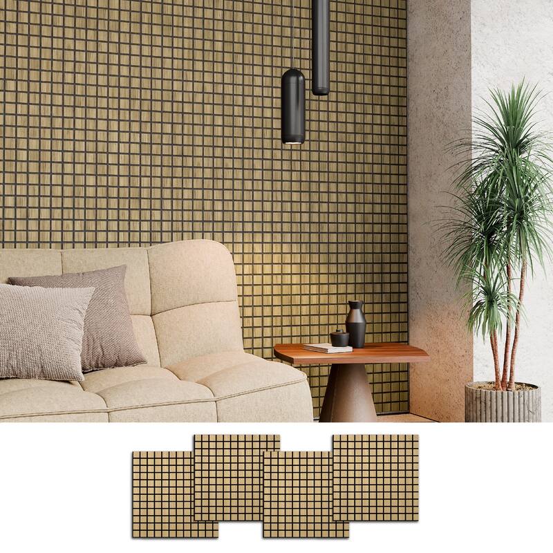 Acous ACB4-70 Blockbuster 24-in x 24-in x 0.4-in 4-Pack Wall Panels, Light Oak