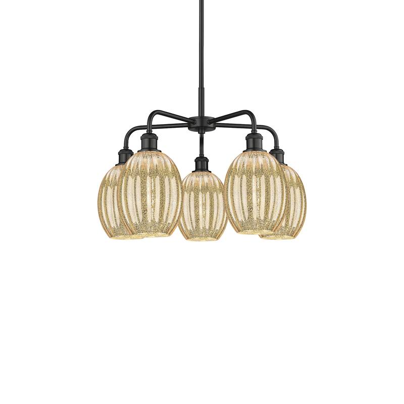 Innovations Lighting 516-5CR-17-25 Preston Chandelier Preston 5 Light - Matte Black / Mercury
