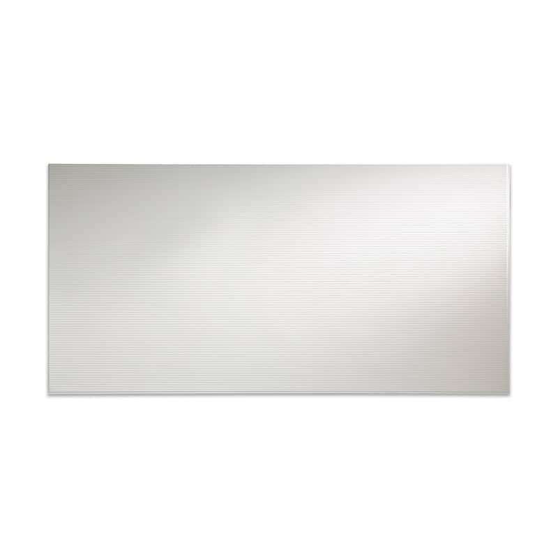 FASÄDE Rib 4-foot x 8-foot PVC Wall Panel in Matte White - 4 x 8